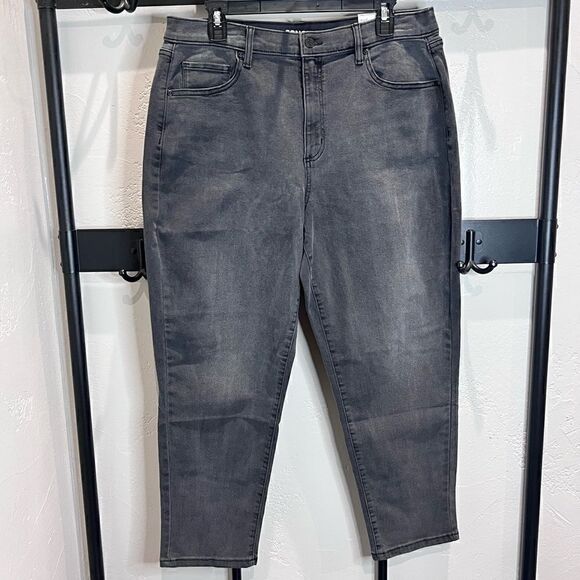 NWT Sonoma mom jeans ultra high rise baggy grey denim size 12 - Picture 3 of 14